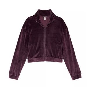 Plum Velour Tracksuit Jacket